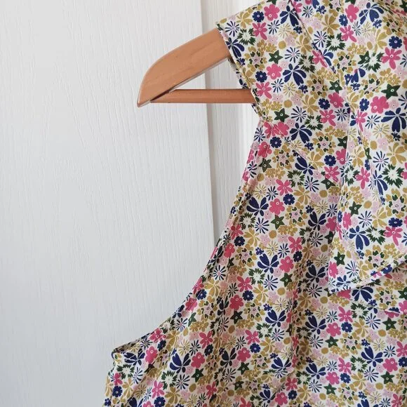 Liberty of London For Target Women's Floral Ruffle Neck Tank Top Size XL - Picture 8 of 13